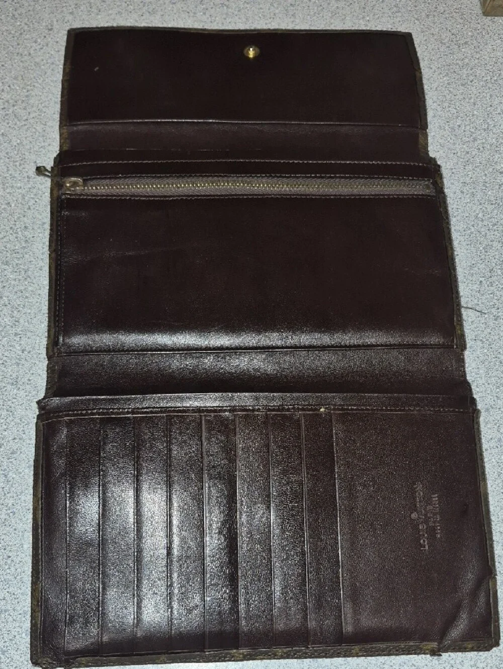 Louis Vuitton Monogram Fold-Over Wallet in Brown and Tan